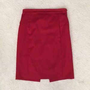 Red pencil skirt